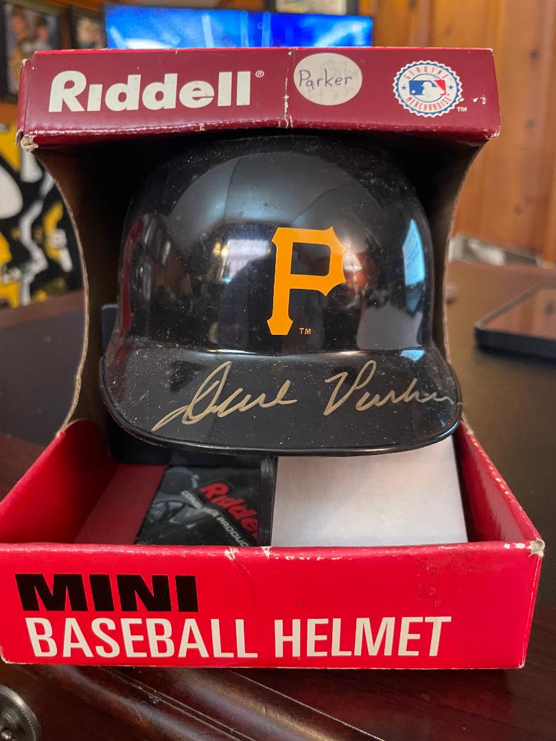 Dave Parker signed mini helmet